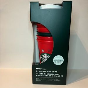 Starbucks Christmas/Holiday Reusable Color Changing Travel Cups with Lids